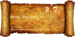Medy Tulipán névjegykártya